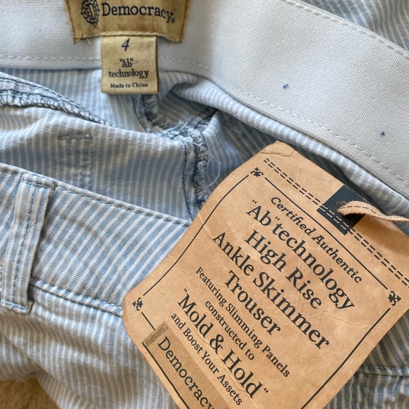 NEW Democracy blue and white striped jeans - Picture 2 of 3